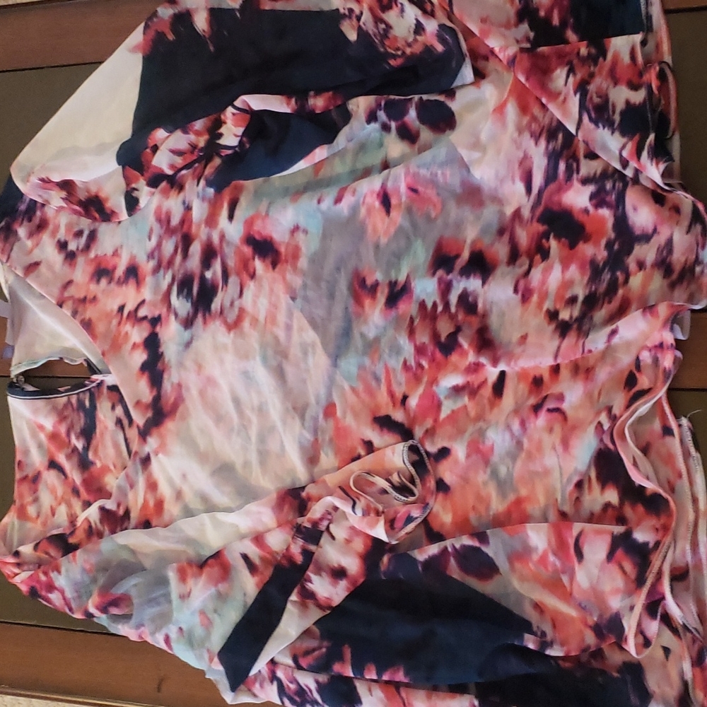 Jennifer Lopez two layer floral blouse
